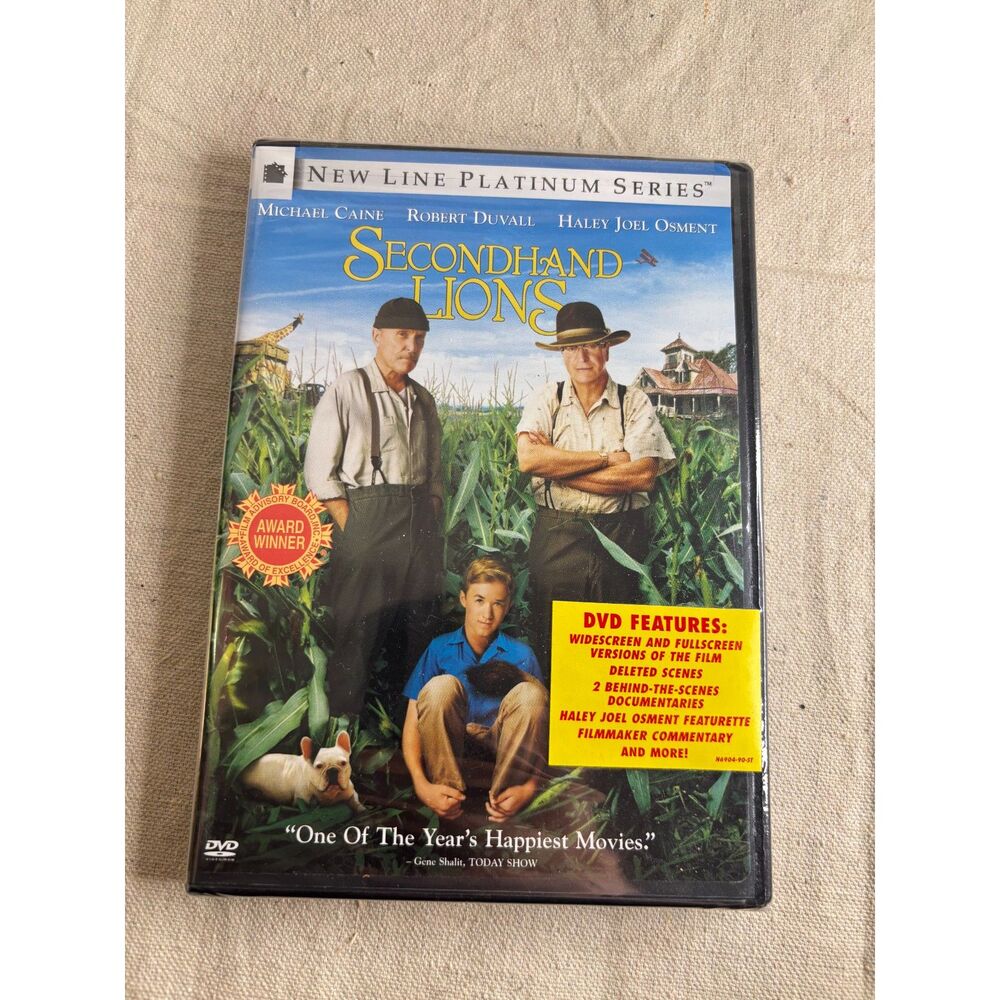 Secondhand Lions (DVD) Platinum Series New Line Cinema (New Sealed) 2003